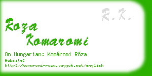 roza komaromi business card